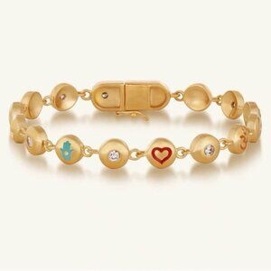 NEW Karma and Luck Celestial Blessings Gold Bracelet Symbol Accents